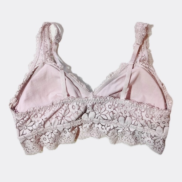 Luvlette Pink Lace Stretch Bra Large, Bralette Convertible - Picture 3 of 11